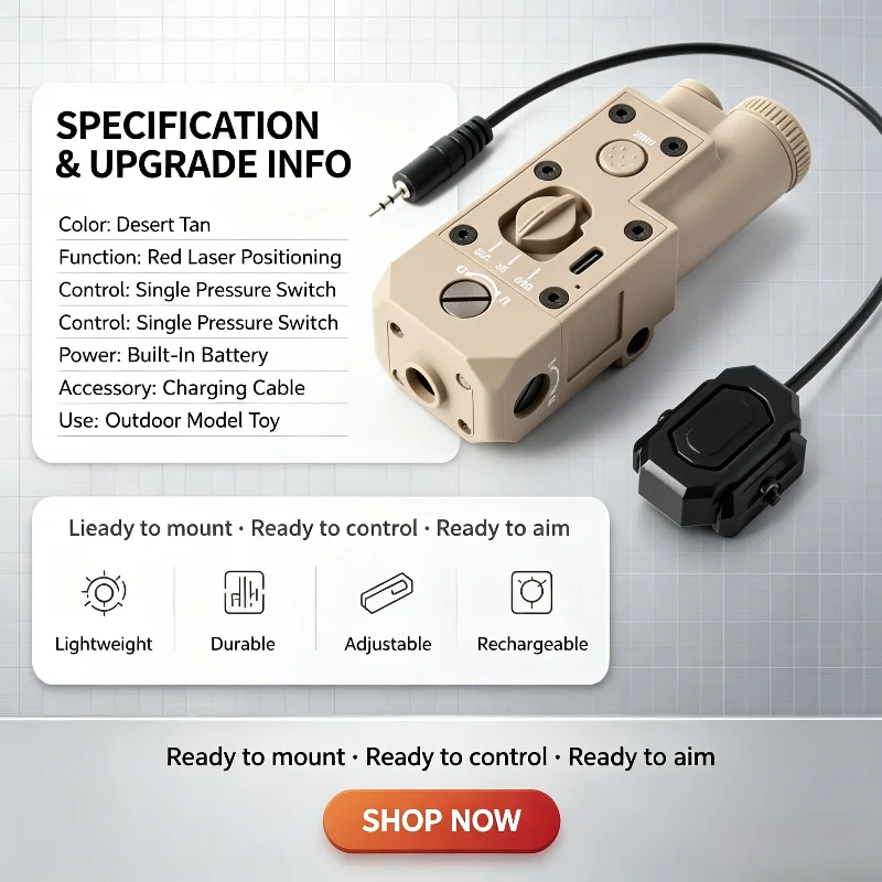 Hobby Model CQBL Under Mount Position Sight Controllable Red Laser Nylon Construction Modification Parts