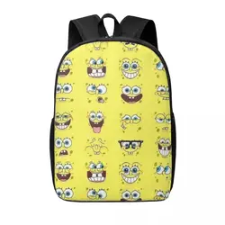 Mochila de estudante Spongebob de 17 polegadas – Mochila confortável e prática para uso diário, escola e viagens