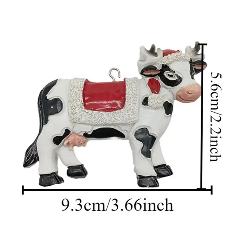 Ornamenti per l'albero di Natale Ornamento animale unico Decorazione per finestra Cartone animato creativo Decorazione per mucca da fattoria Giocattoli da collezione Fattoria