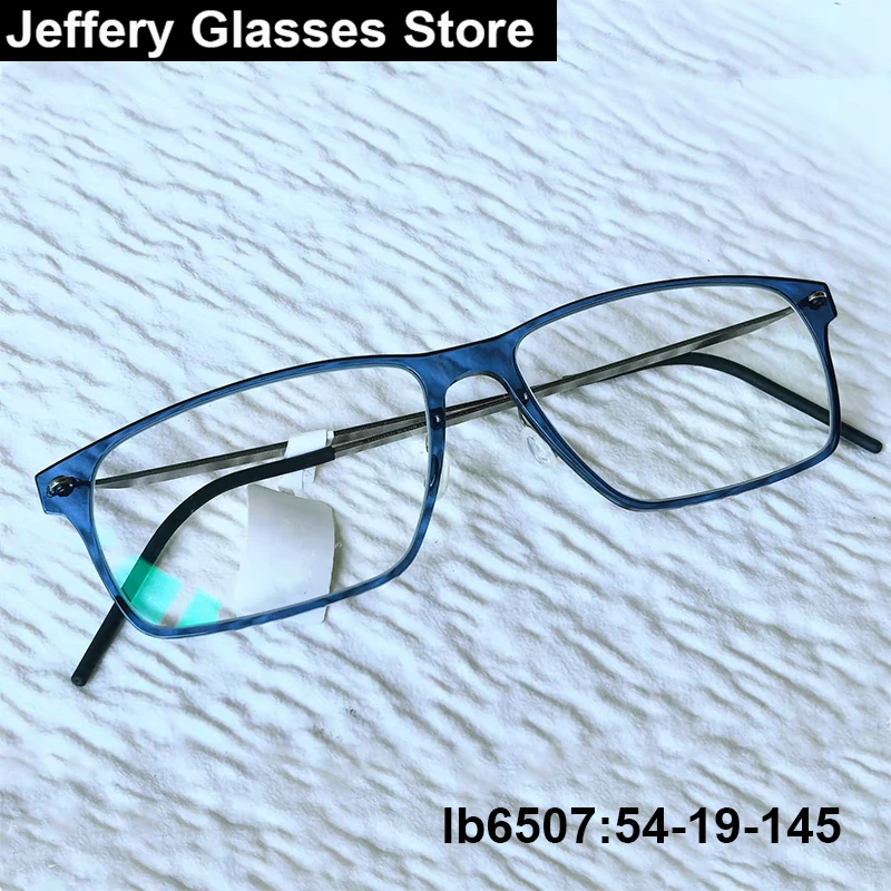 

Датский бренд, мужские квадратные очки 6507, сверхлегкие очки из титанового ацетата, деловые узкие очки, офисные очки