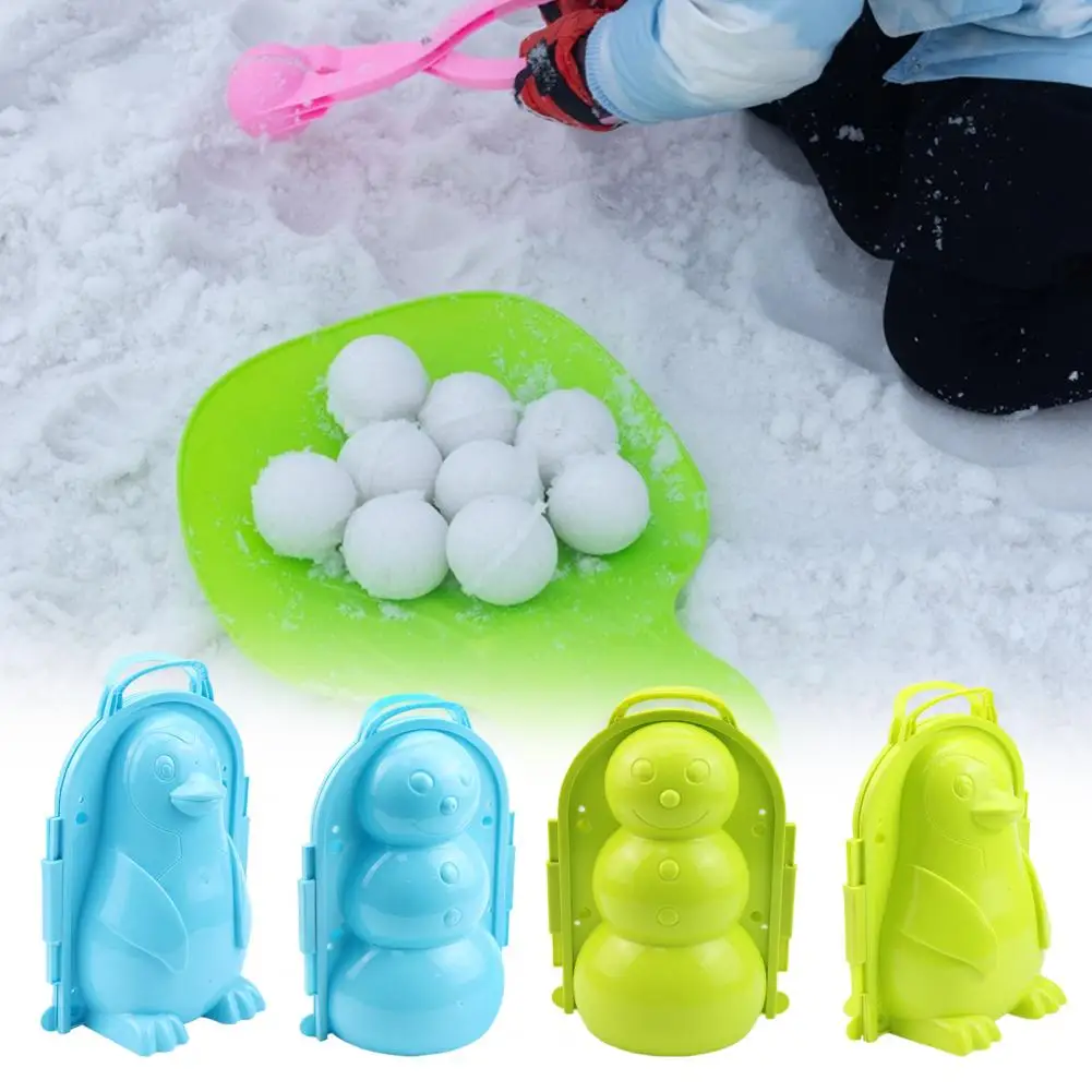 

Snowball Maker Clip Cute Reusable Snow Toy Cartoon 3D Penguin Model Outdoor Plastic Winter Snow Sand Mold Tool