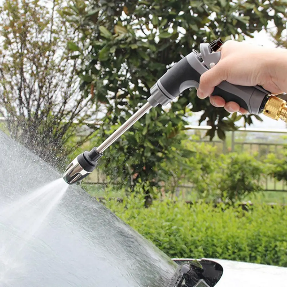 Upgrade High-Pressure Water Gun Adjustable Metal Cleaning Car Wash Machine Home Garden Watering Hose Nozzle Washing Tools