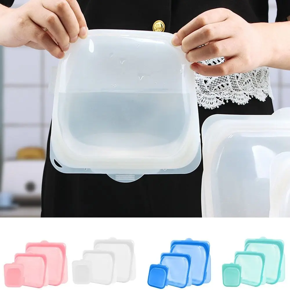 Food-Grade Silicone Food Storage Bag Heat Resistant Airtight Freezer Food Container Fresh-keeping Leakproof