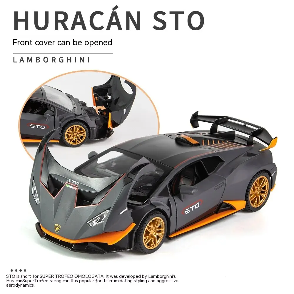 1:24 Scale Lamborghini STO Alloy Model Car - Ultimate Supercar Replica for Collectors - Precise Detailing, High-End Craftsmanshi