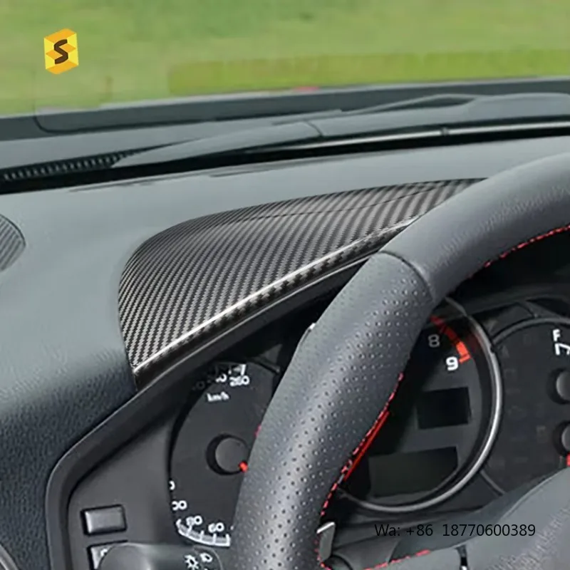 ES Wholesale Real Carbon Fiber Steering Wheel Dashboard Panel Upper Cover for Subaru for Toyota 86