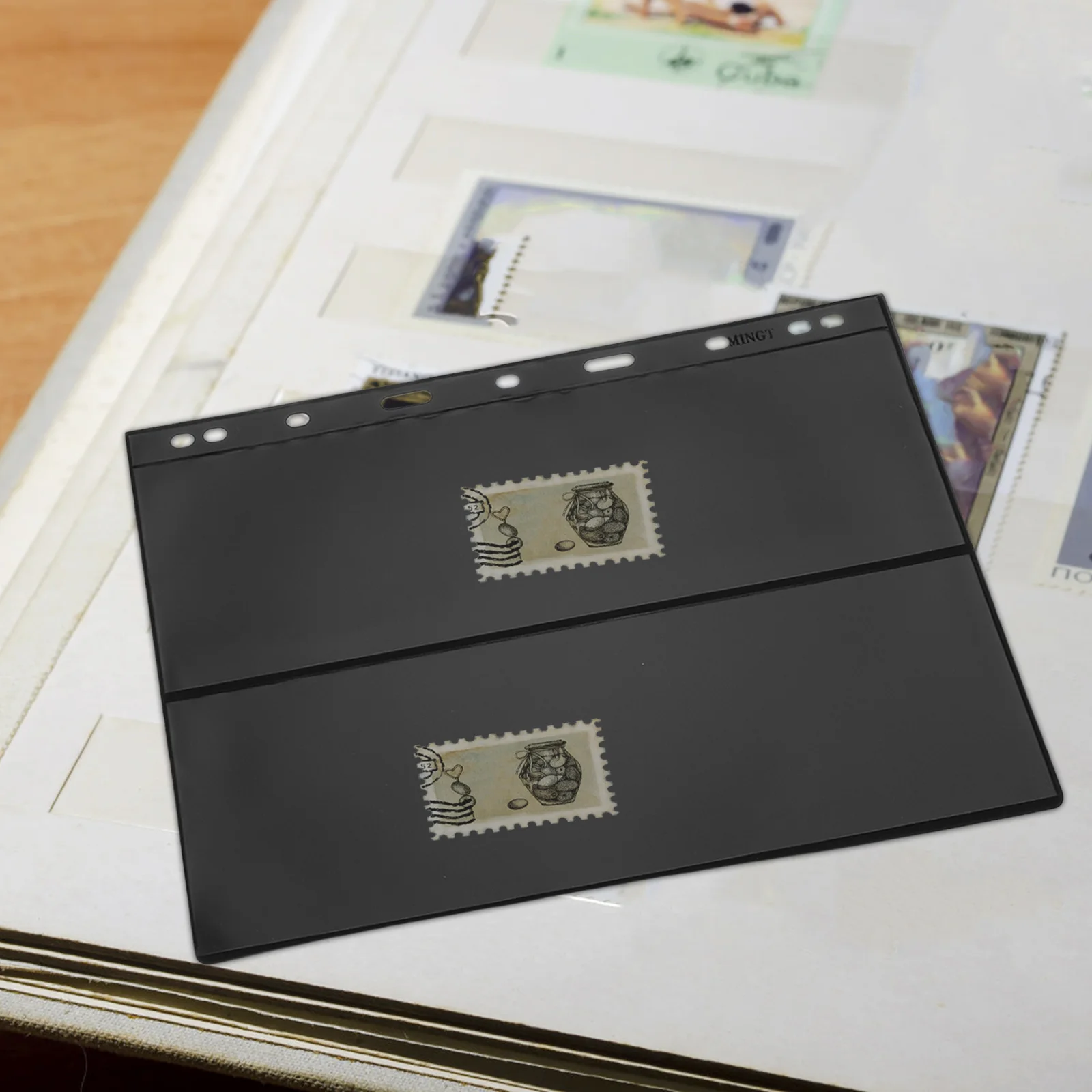 10 pcs Stamp Collection Album Inserts Double-Sided A5 Looseleaf Pages For Stamp Storage Holder Organizer Binder Saver Sheet