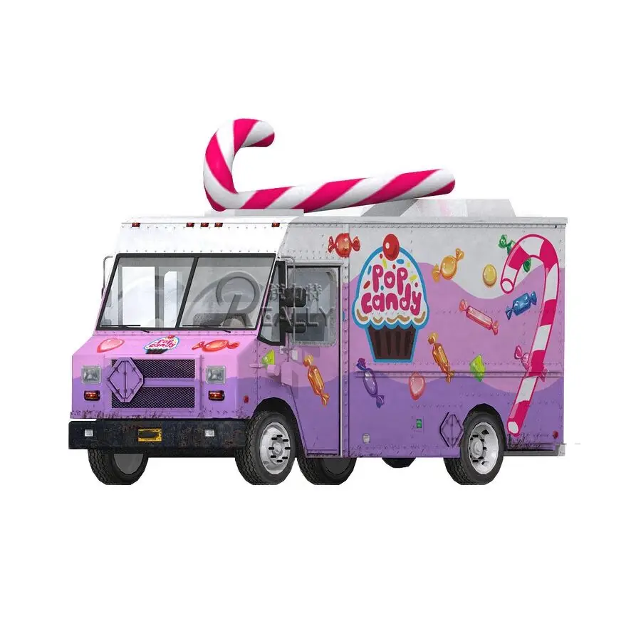 Street Kitchen Food Cart Trailer Mobile Hot Dog Concession Truck Van CE Approved Snack Catering Kiosk