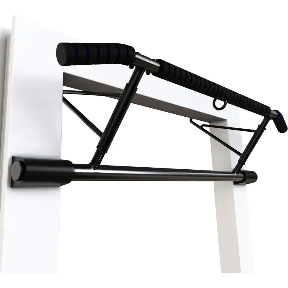 Adjustable Doorway Pull-Up Bar with Padded Grips, 70-92cm Width, 12-21cm Depth, No Drilling Required for Home Gym Use