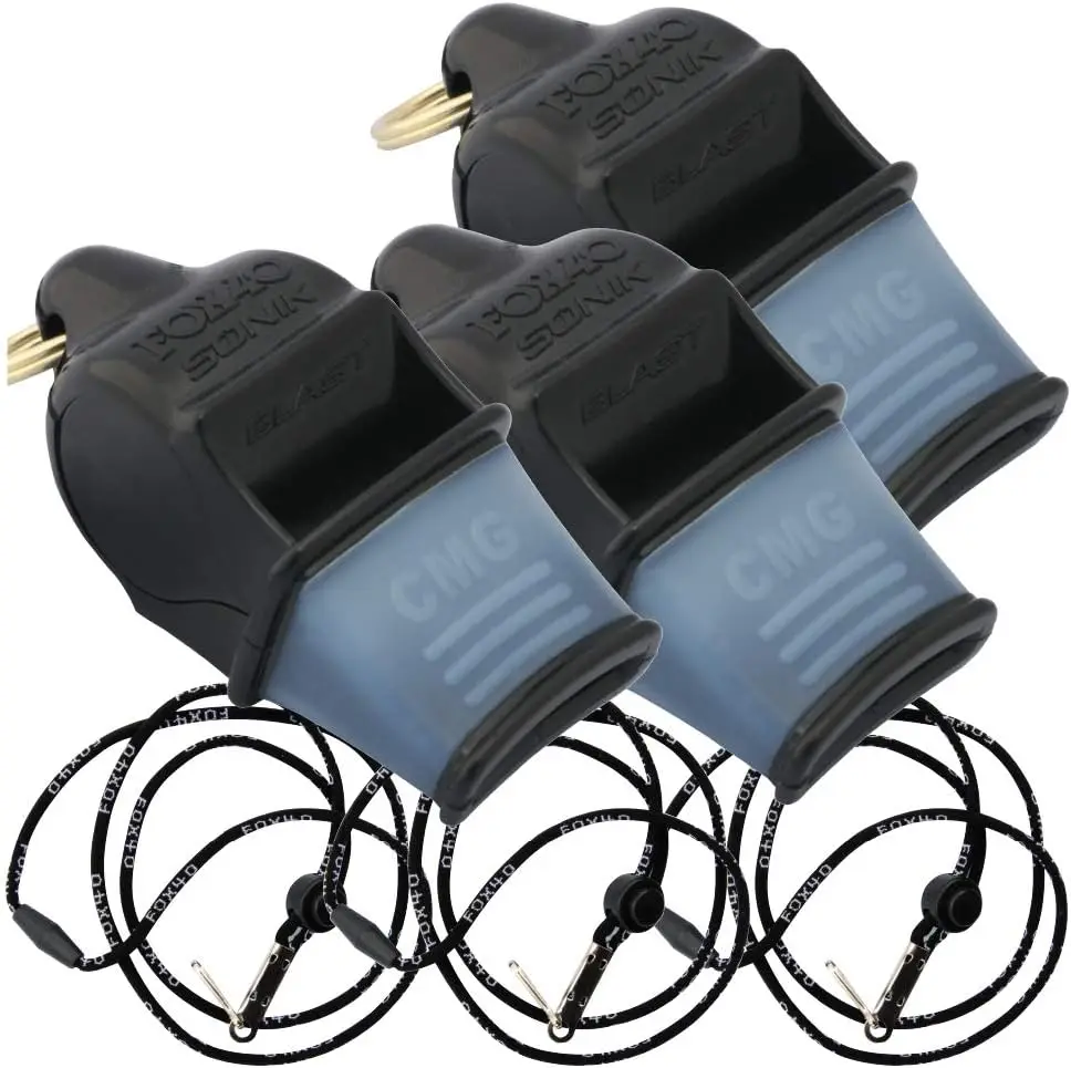 

3 Pack Whistles with Breakaway Lanyards, Loud 120dB for Outdoor Sports, Coaches, and Emergency