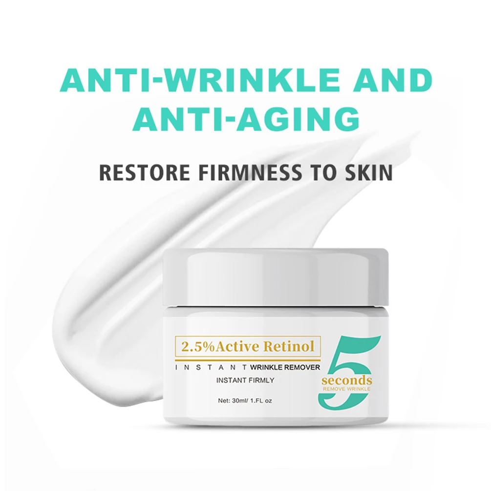 30ml Krem do twarzy z retinolem 2,5% pod własną marką, z możliwością personalizacji logo, redukuje zmarszczki, bez opakowania, natychmiastowy efekt, mocno wygładza, do makijażu, dla każdego rodzaju skóry.