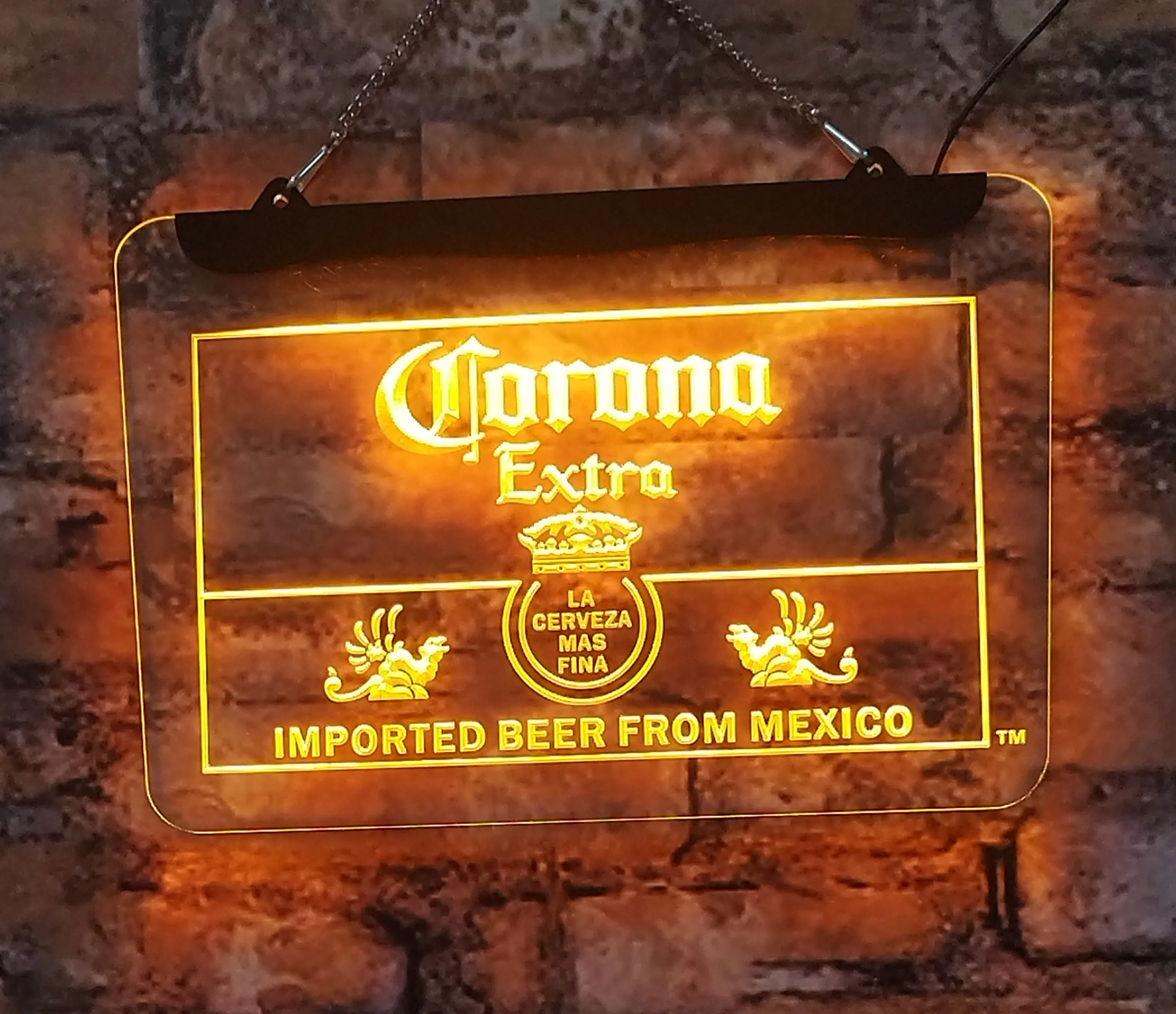 Corona Mexican Beer Bar Club Game Room Neon sign Acrylic board Home decoration wall Art yellow 30*40 for room shop Men's cave