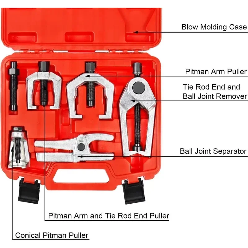 Auto Front End Disassembly Tool 5 Pieces Ball Joint Separator Pitman Arm Puller Set