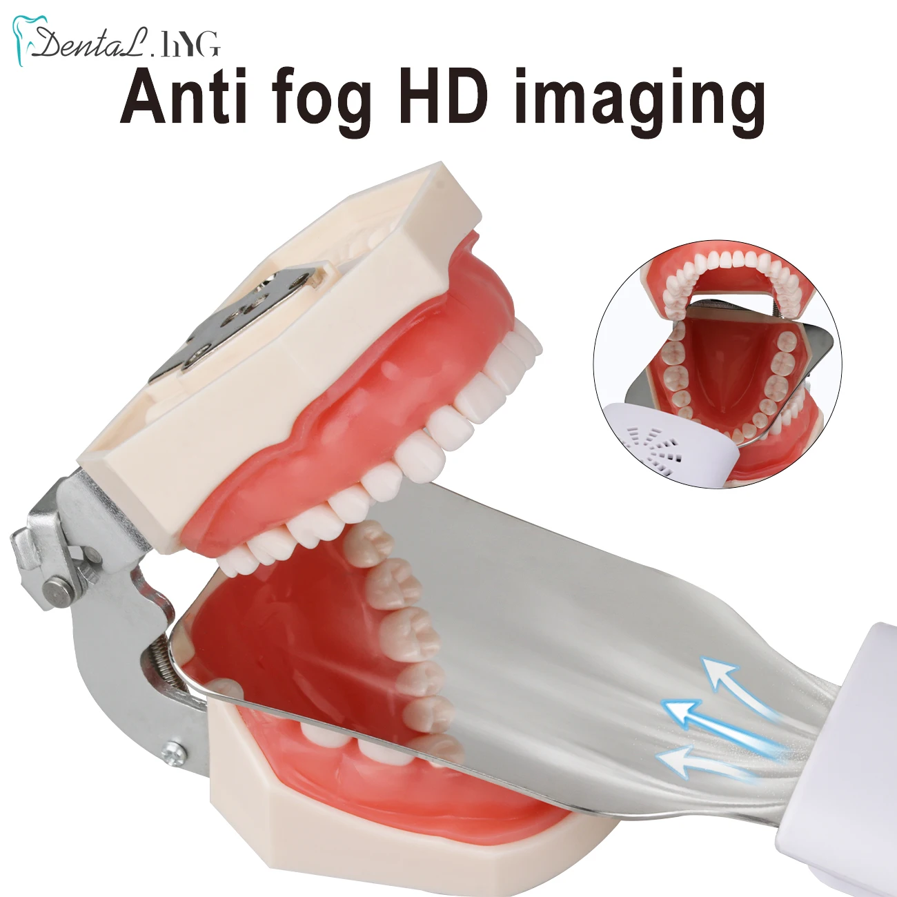 Dental Orthodontic Imaging LED Fog Free Photo Mirror High Hardness Stainless Steel Cavity Obervation Reflector Oral Orthodontic