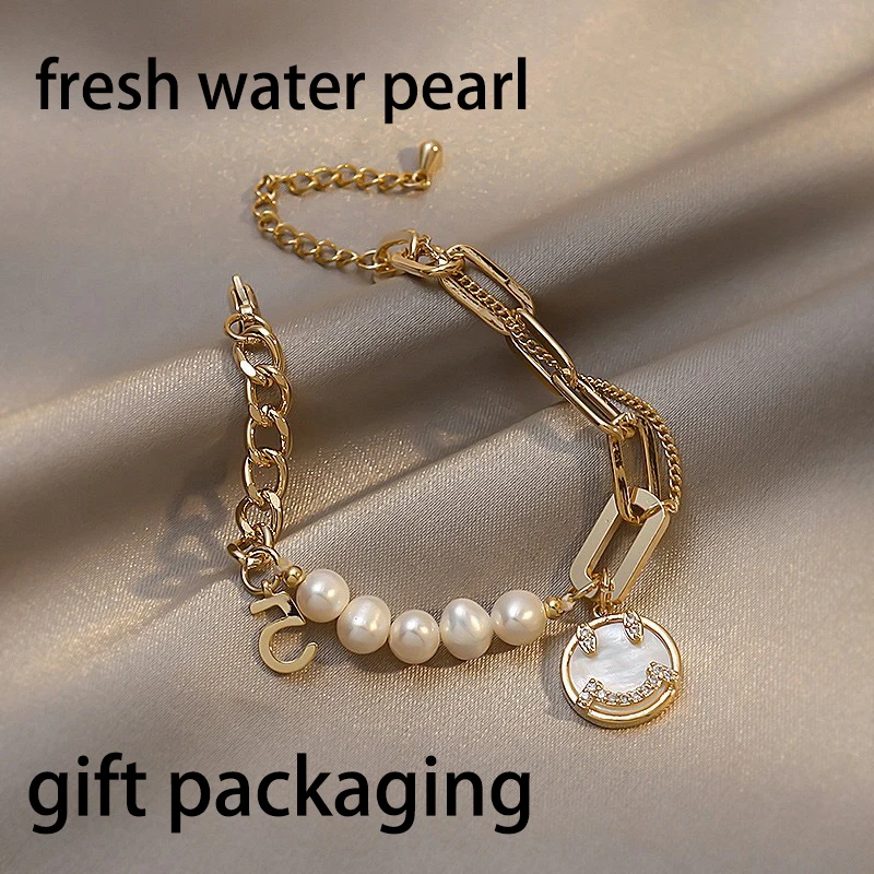 

Baroque natural pearl bracelet women's 2024 new hand string light luxury niche exquisite high-grade hand jewelry