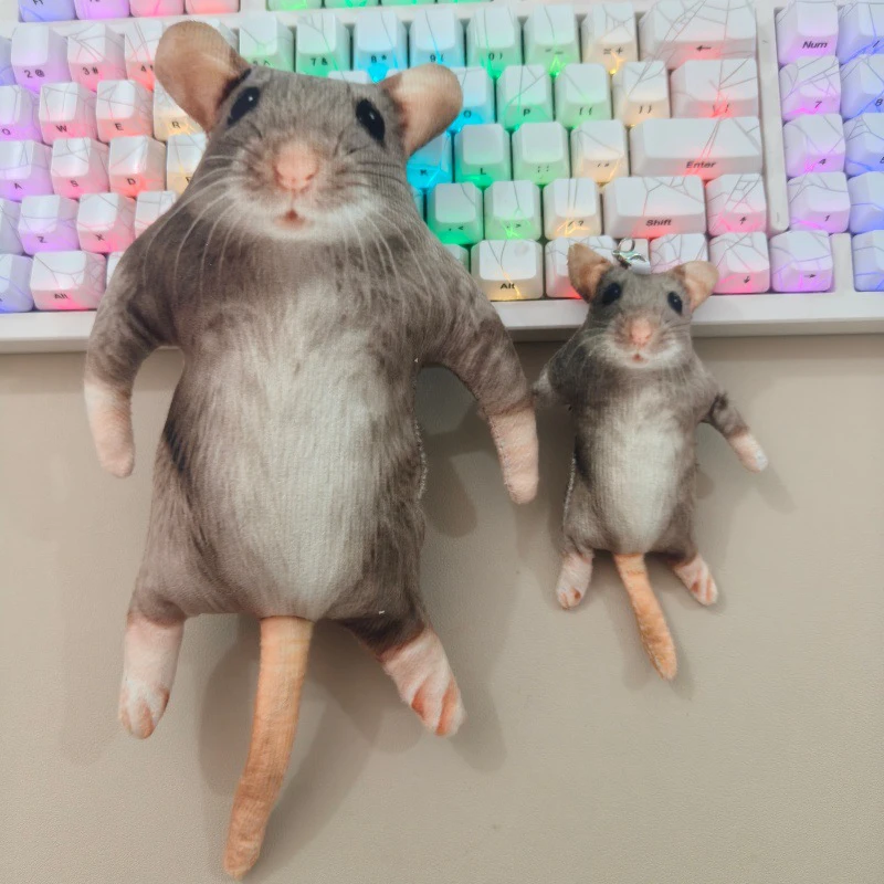 Simulated Rat Cat and Dog Entertainment Spoof Plush Doll Built in Skeleton Home Decors Concave Shape Pet Toy Spoof Stuff New