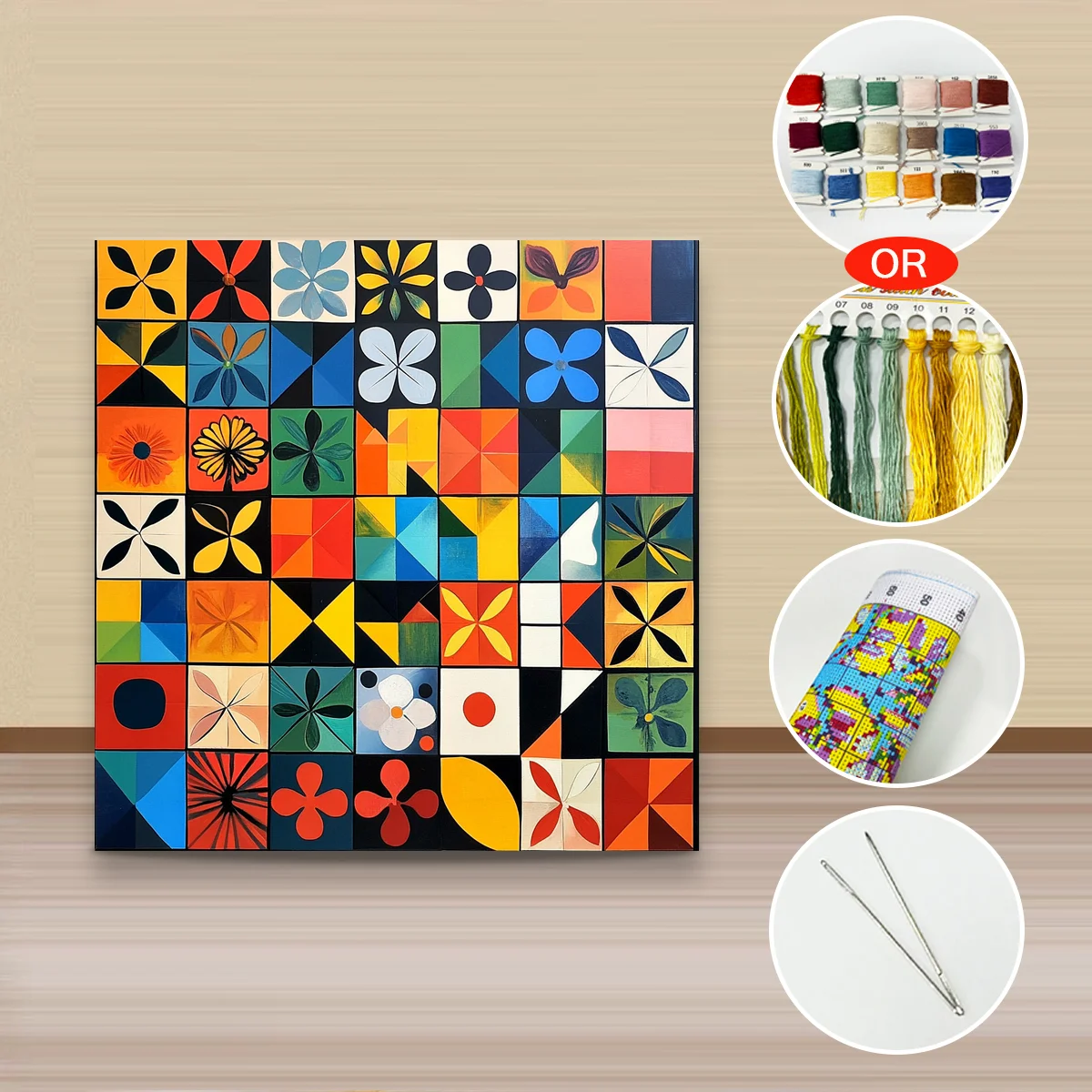 1 Stück 40x40 cm/15,74 Zoll, 11CT/14CT Kreuzstich-Set, DIY Valentinstagsgeschenk, Stickerei-Set für Festivals, Landschaften – Detail 3