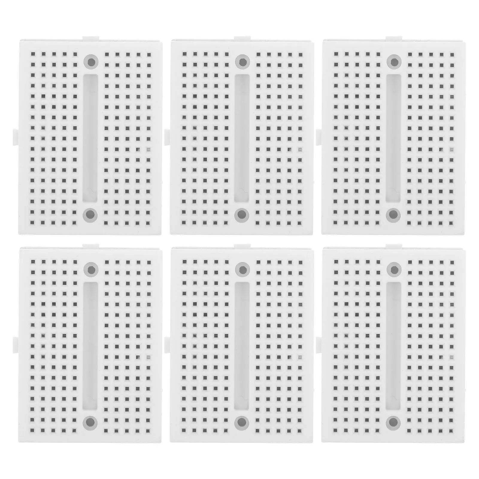 

6pcs Mini Breadboard Solderless Small Plastic Breadboards For Experiment Projects Science Lab Use Replacement Abs Connector