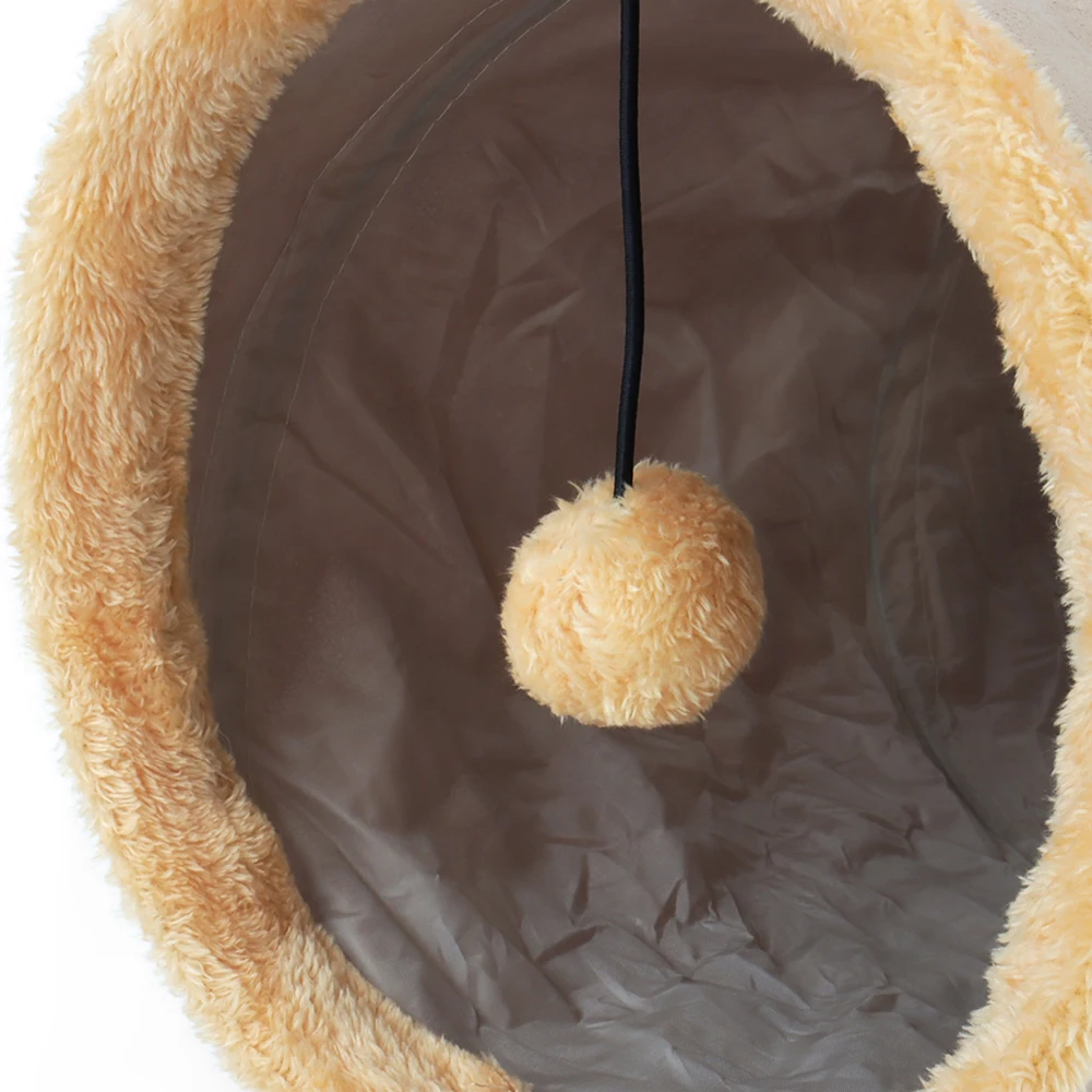 Foldable Plush Cat Tunnel Tent 4