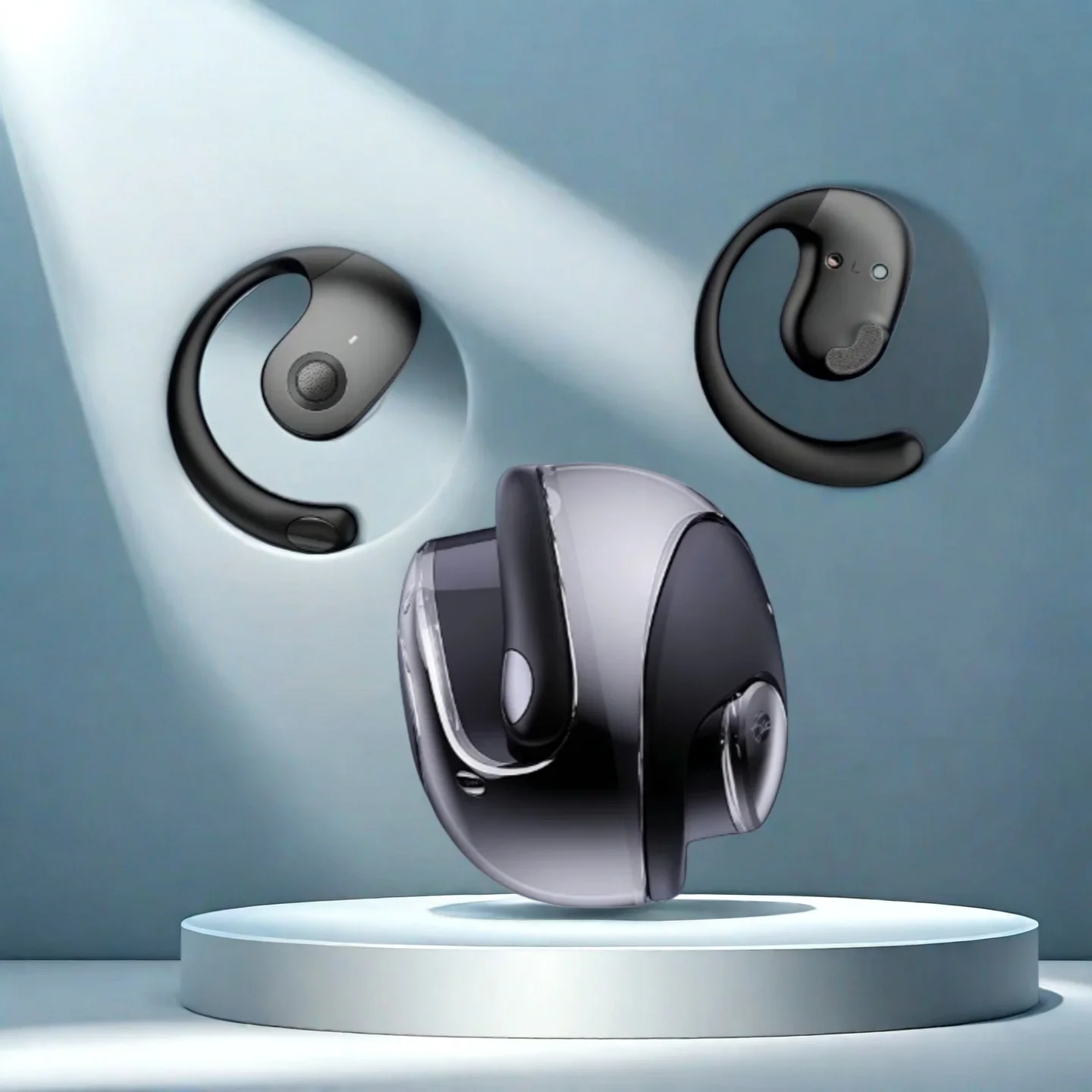 New OWS Wireless Headphones Bluetooth Headset with Mics HiFi Stereo Sound Earphones Smart Touch Sports Waterproof Earbuds