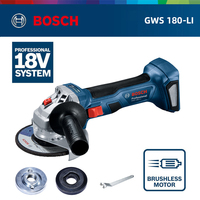 ‌Bosch GWS 180-LI 18V Cordless Li-ion Brushless Angle Grinder Sander Cutter Polisher Power Tool Grinding Cutting Polishing