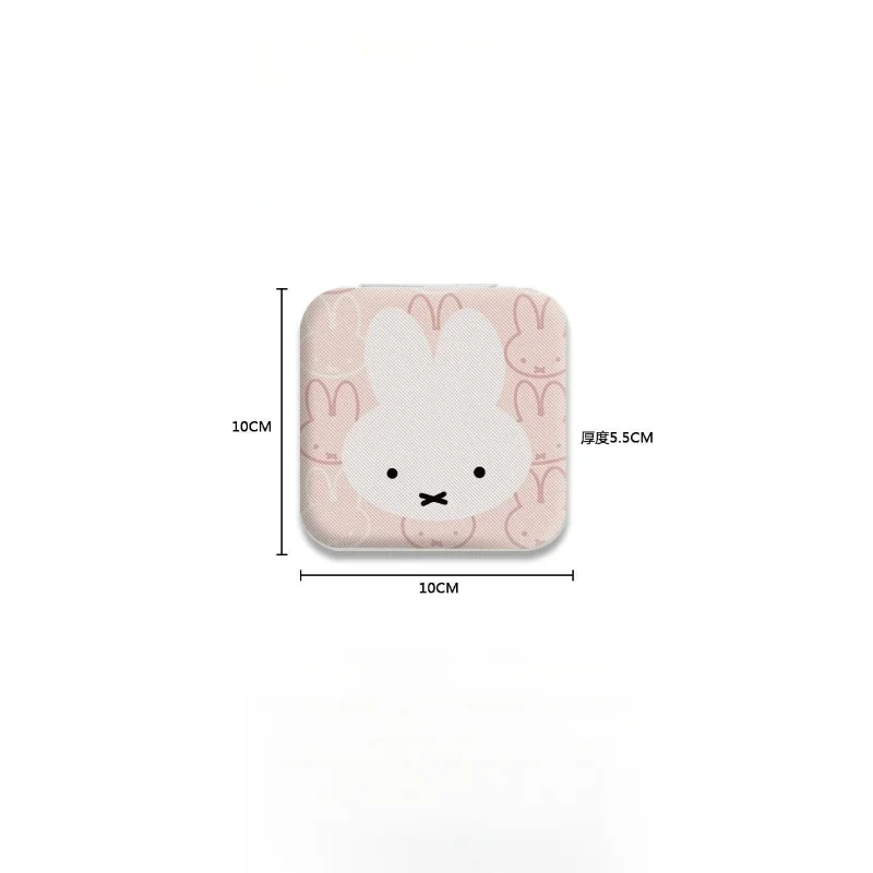 Miffy Cute Rabbit Portable Earnail Earring Jewelry Box Necklace Ring Bracelet Compact Mini Jewelry Storage Box view 5