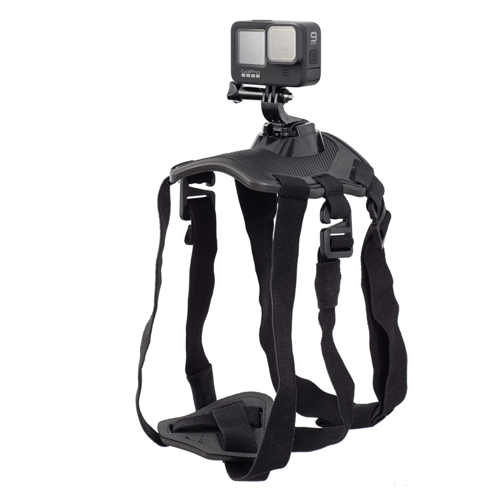 สายจูงสุนัขแบบปรับได้สำหรับ GoPro HERO 11 10 9 8 7 6สายรัดหน้าอกสำหรับสุนัขที่จับยึดกับกล้องเพื่อการกีฬาสำหรับ SJCAM Xiaoyi