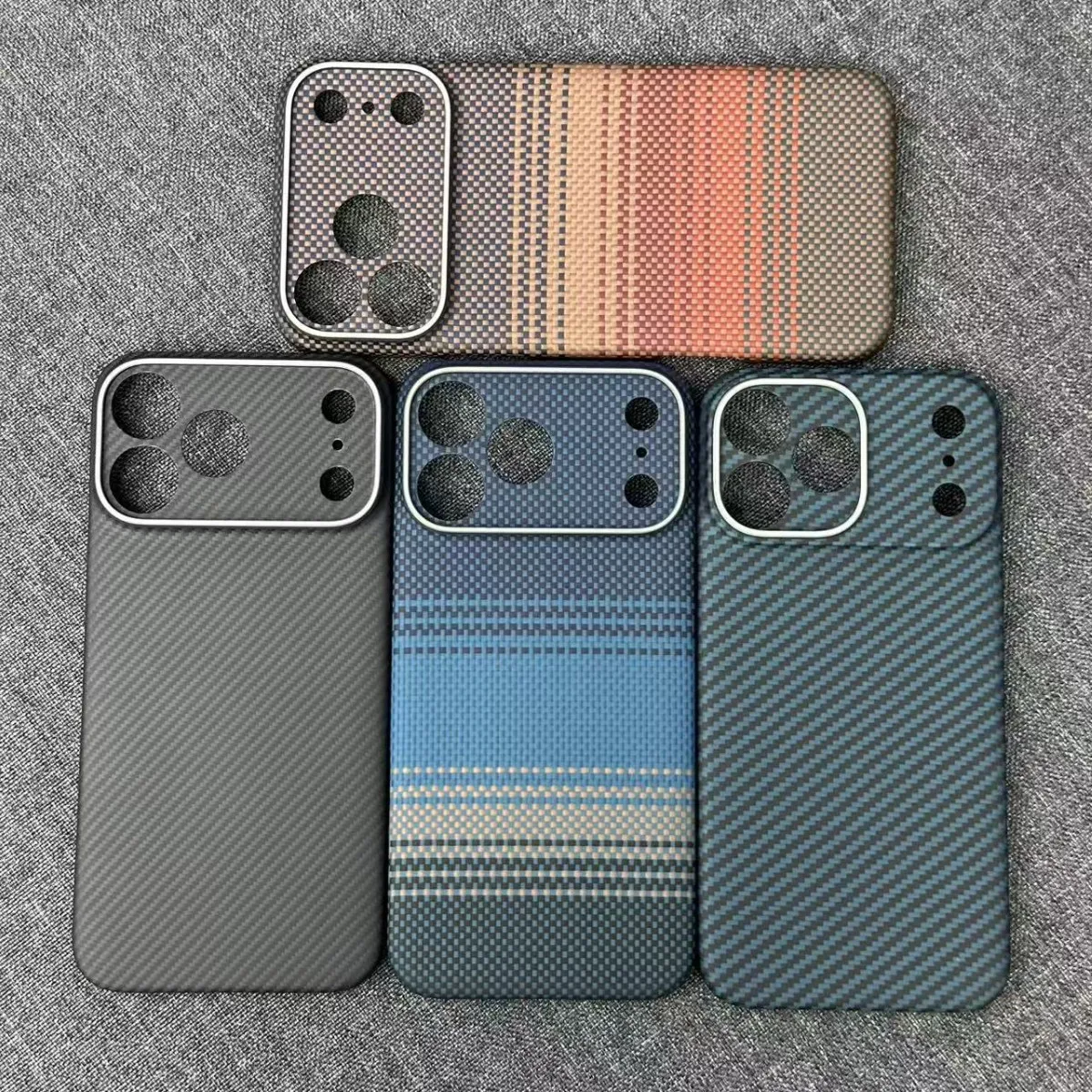 

Aramid fiber magnetic phone case for iphone 17 pro max, kevlar lens precision hole full coverage protection for iphone17pro case