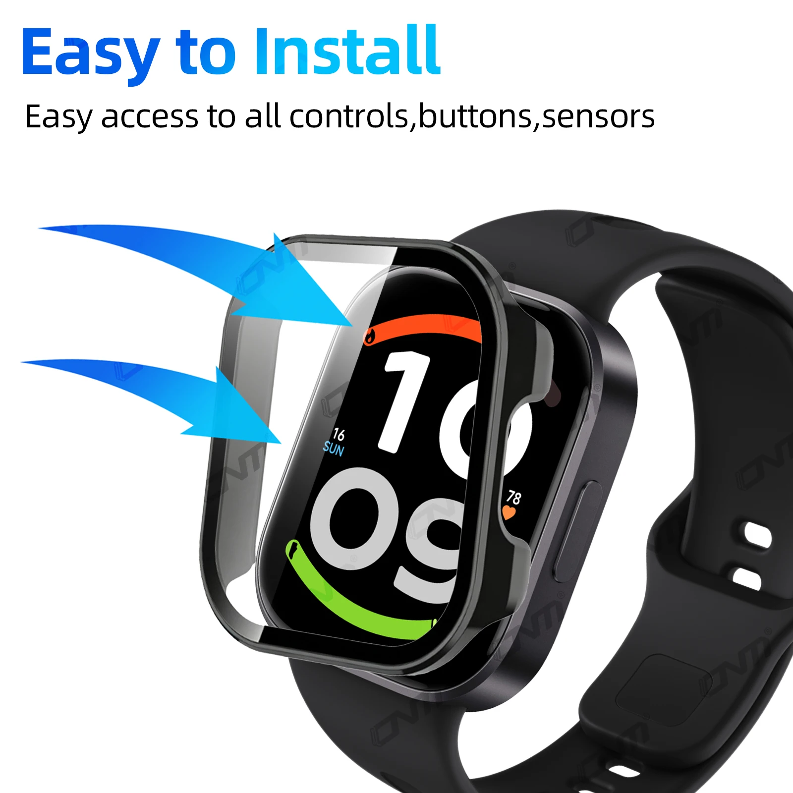 Hülle für Redmi Watch 6 Active, gehärtetes Glas Displayschutzfolie & harter PC-Schutzrahmen für Watch 6 Active Zubehör. – Detail 3