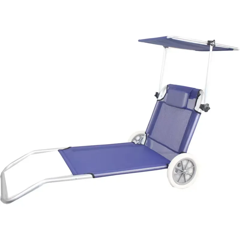 for Custom Logo Color Oxford Comfortable Lightweight Foldable Portable Recliner Trolley Canopy Wheel Modern Design Dining