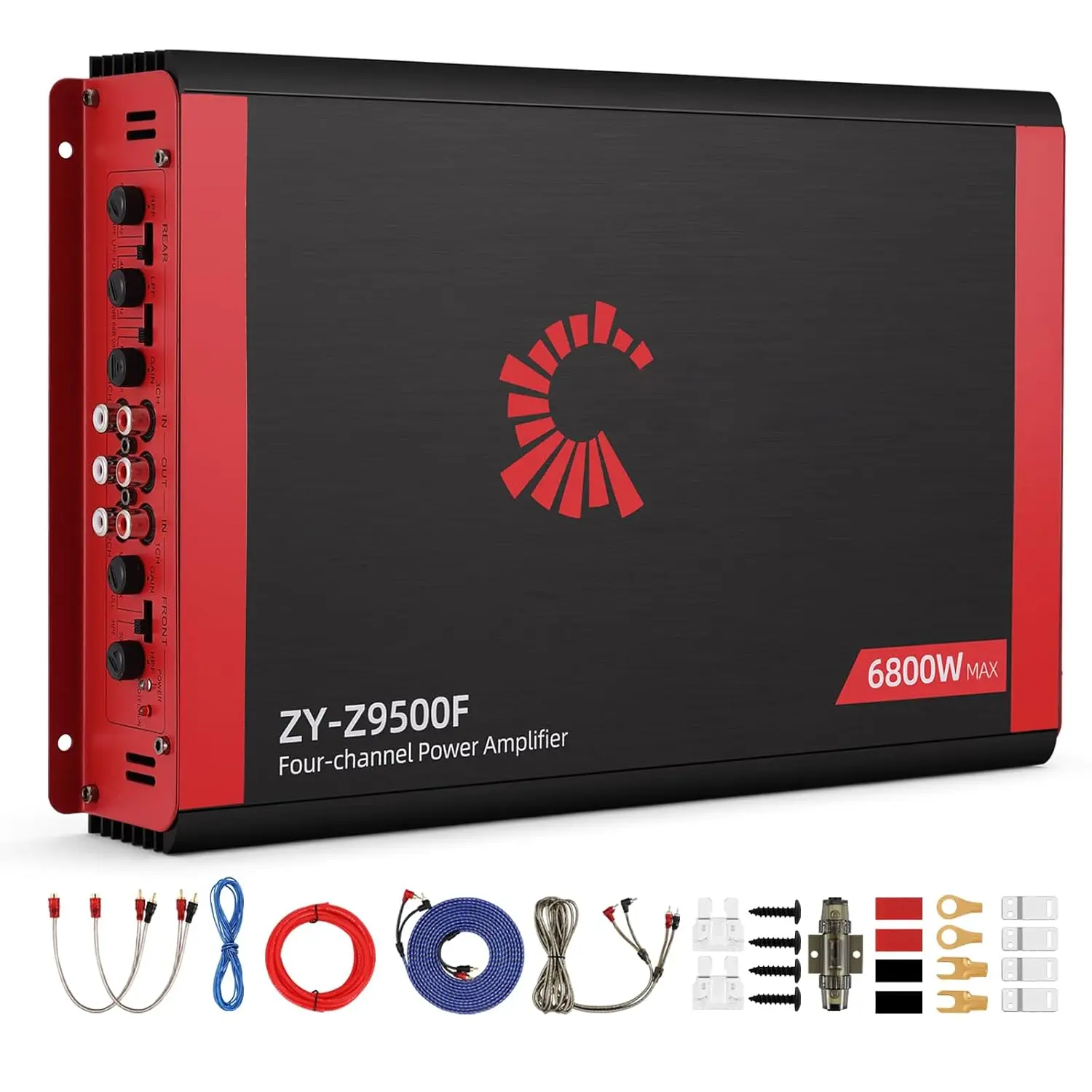 2026 2400W Max 4 Channel Car Amplifier Class AB 4x170W RMS At 2 Ohm 2 Bridged Channels 340W Car Audio Power Amp
