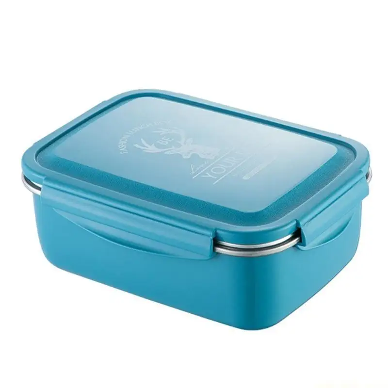 QX2E Stainless Steel PP Bento Boxes for Childrens Outdoor Schools 3 Colors to Choose