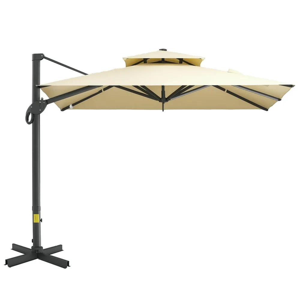10ft Offset Patio Umbrella Hanging Cantilever