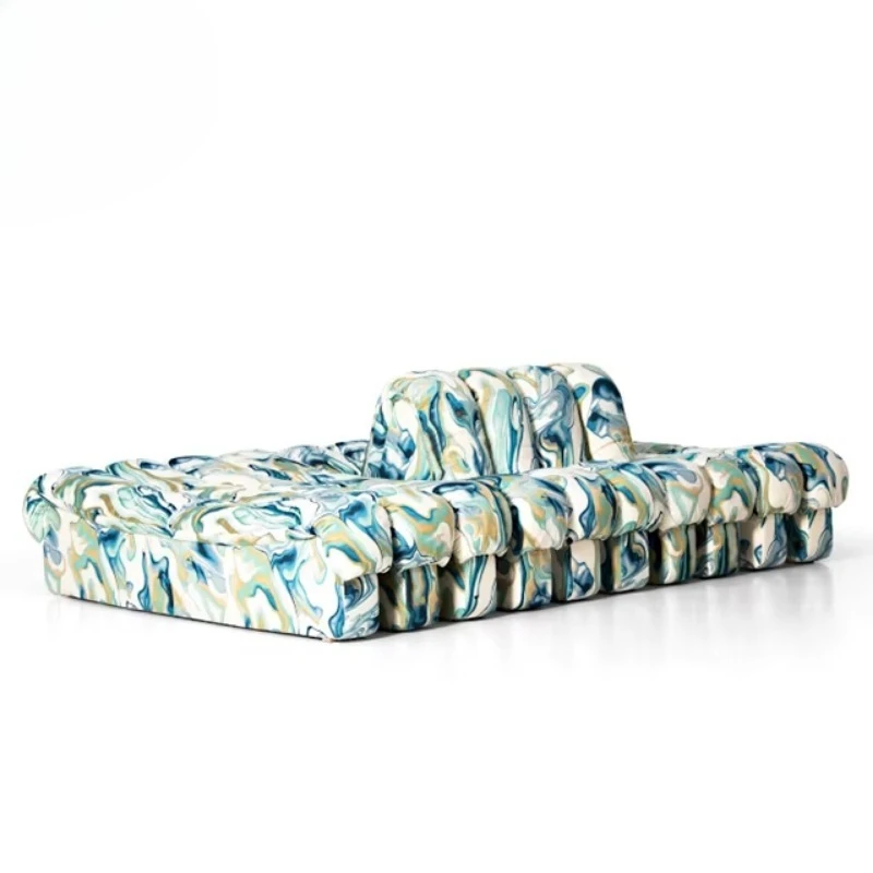 Modern light luxury design snake sofa large hotel retractable