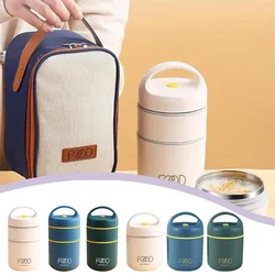 Stainless Steel Insulated Lunch Box Leak-proof Lunch Bag Vacuum Soup Bowl Food Storage Container Portable Outdoor Storage Box
