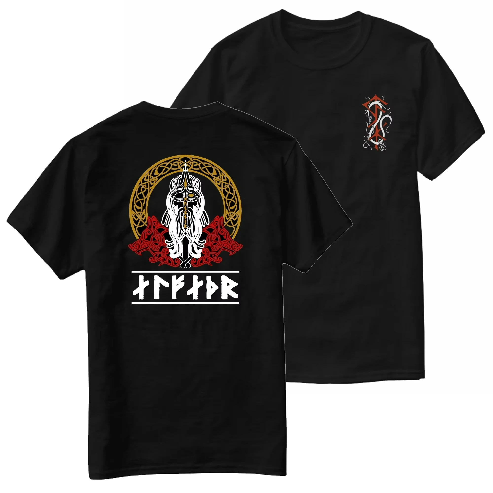 Norse Myth The Allfather Odin T-Shirt 100% Cotton O-Neck Summer Short Sleeve Casual Mens T-shirt Size S-3XL
