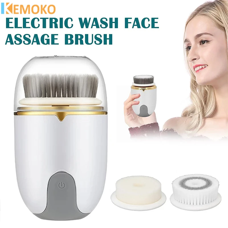 

Face Ultrasonic Facial Cleanser Brush Electric Cleans Face Brush 360 Rotate Automatic Brush Machine Deep Clean Exfoliator Tool