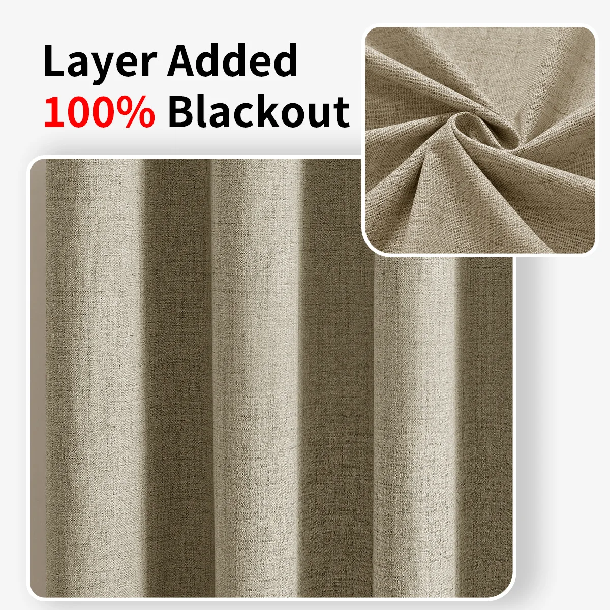 Custom Size 100% Blackout Cotton Linen Curtains for Living Dining Room Bedroom Thermal Insulated Elegant Window Decor Fashion
