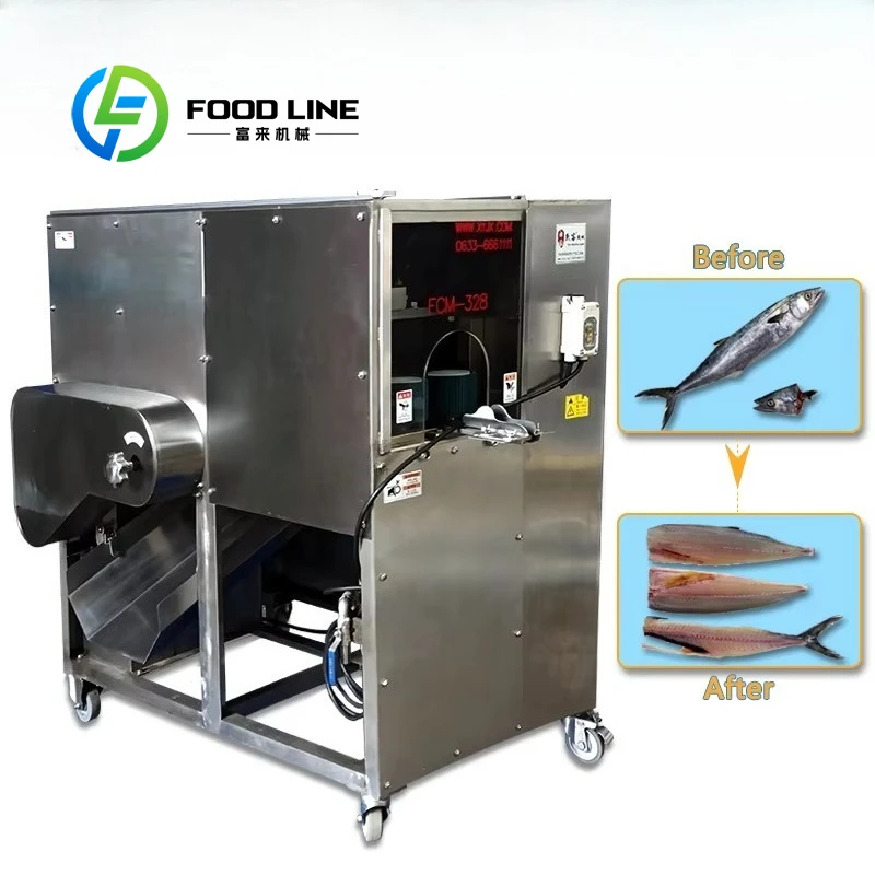 

Customized Hot Sale Automatic Fish Fillet Cutting Machine Bone Separator for Seafood Processing Line