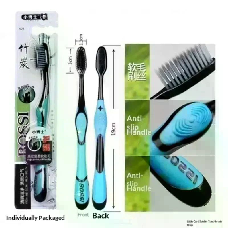 3/5/10 PCS Manual Toothbrushes Ultra Soft Charcoal Bristles Non Slip Handle Adult Daily Home Oral Care
