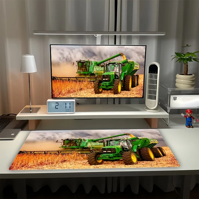 Agricultural Harvester Large Mouse Pa Table Mat Gamer Decoration Setup Office Accessories Desk Mat Playmat Mouse Mat 90x40