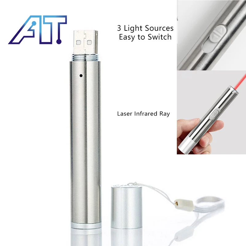 

1/2/4PCS Mini Flashlight Keychain Torch Lamp USB Rechargeable LED Pen Ultraviolet Flashlight for Doctors Portable 3 in1