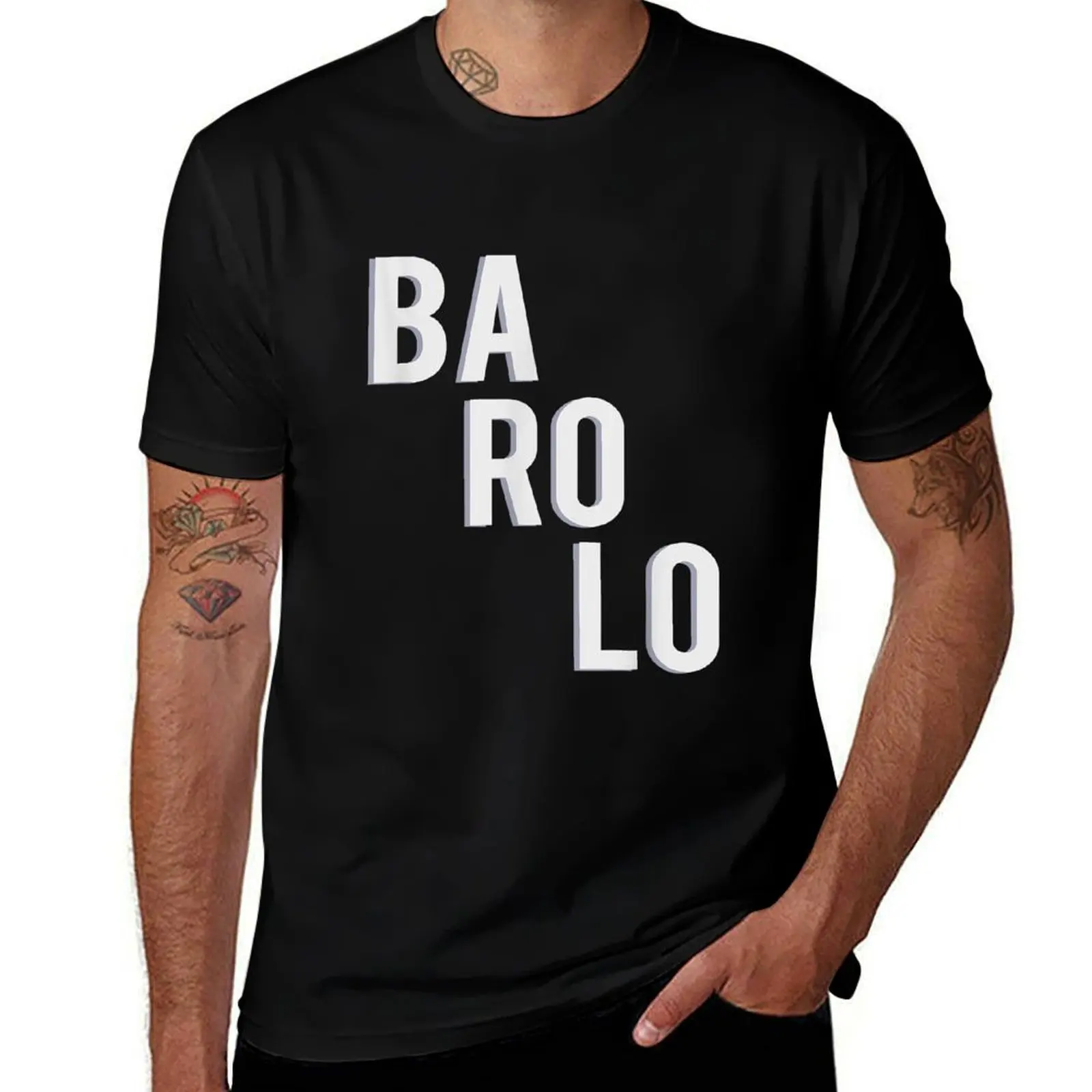 Camiseta Barolo Wine, elegante camiseta de verano, camiseta de vino italiano fino, talla grande, camiseta informal holgada
