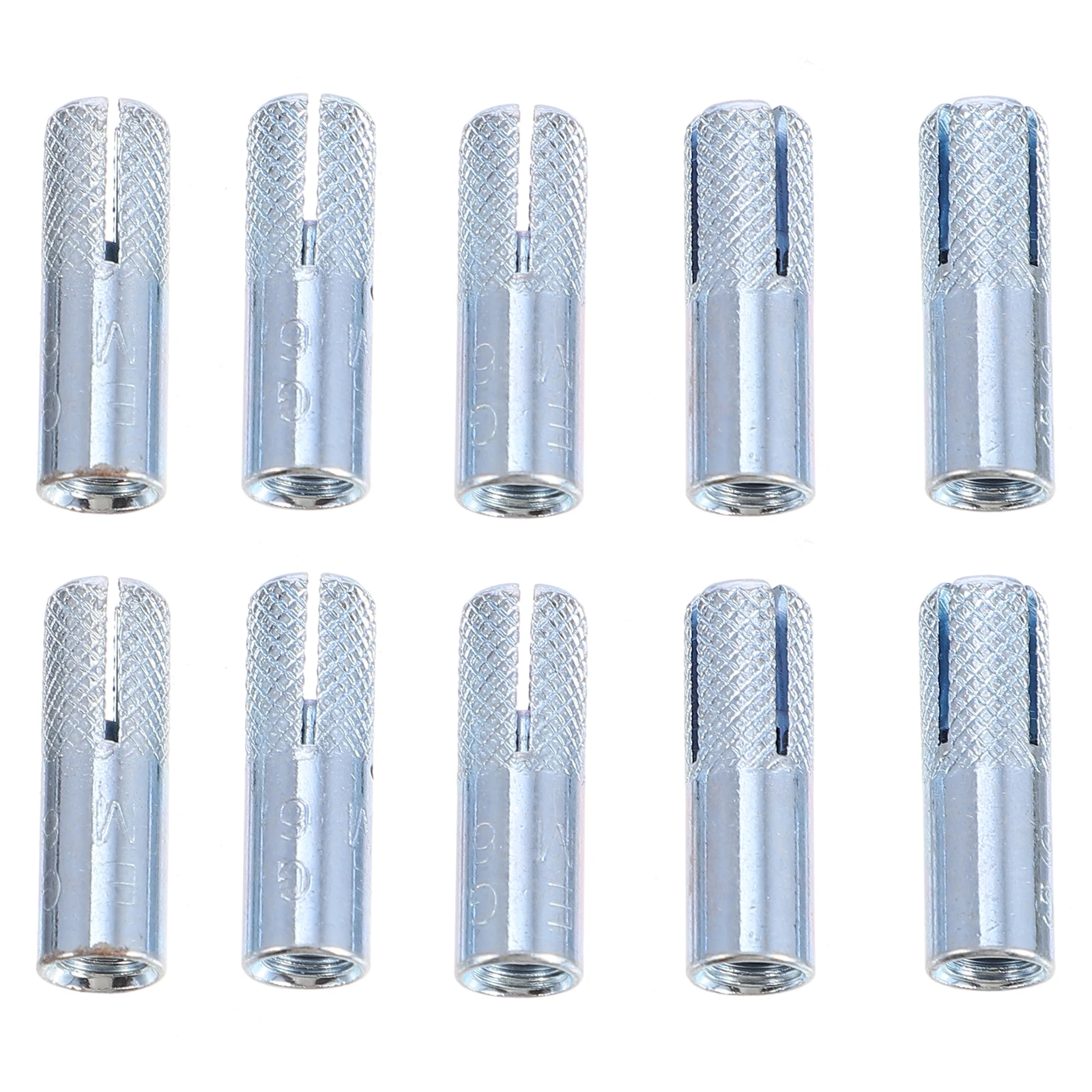 

50 Pcs Wall Expansion Anchors Carbon Steel Drop In Assisted Pegs Concrete Screws Secure Hold Masonry Fasteners