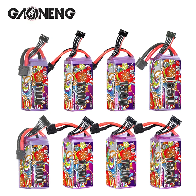 GNB 4S 6S FPV Lipo Batterie 15,2 V 22,8 V 1100/1300/1500/1850 mAh 120C mit XT60 Stecker für FPV Quadcopter Hubschrauber Flugzeug Hobby