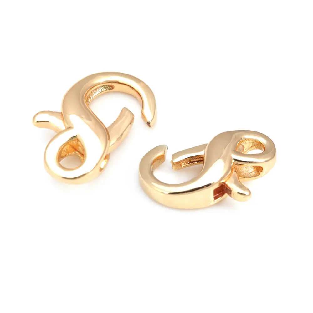 18K Gold Color Brass Lobster Clasps Connect Clasps Jewelry Necklaces Bracelets Making Supplies Diy Findings Accessories