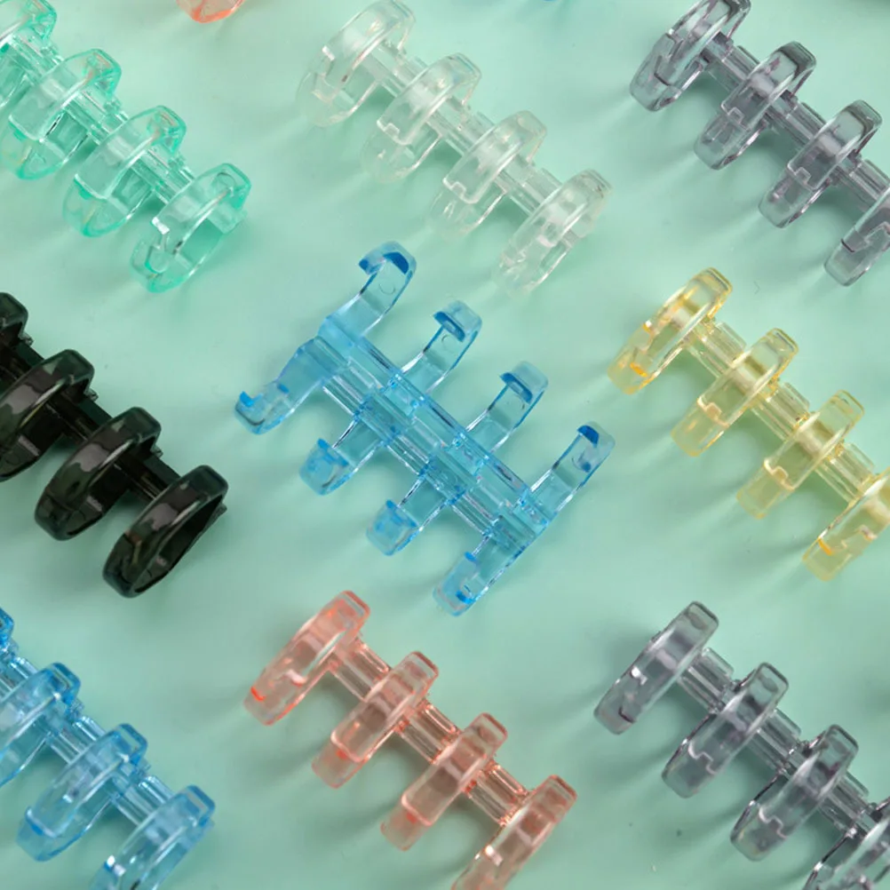 

16Pcs Plastic Loose Leaf Binder Rings Adjustable Book Rings for Notebook Scrapbook Photo Album School Supplies