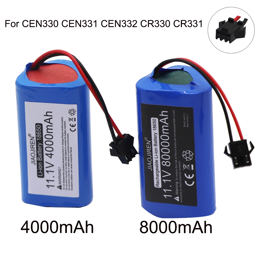 

11.1V 4000MAH 8000MAH Rechargeable Li-Ion Battery Pack For Ecovacs Robot Vacuum CEN330 CEN331 CEN332 CR330 CR331 Sweeper Parts