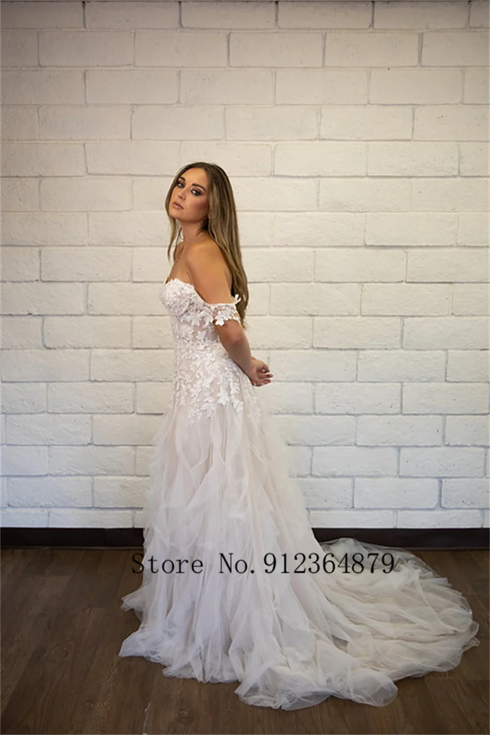 فستان زفاف ساحر عاري الكتفين على شكل قلب مزين بالدانتيل وكشكشة حورية البحر مصنوع حسب الطلب 2026 Vestido De Noival #2