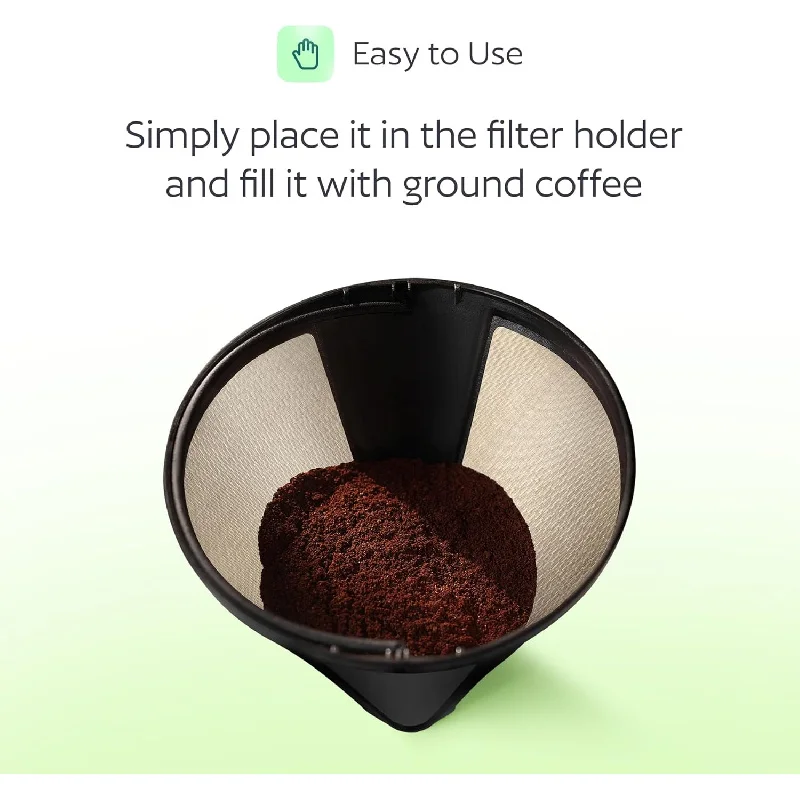 

Coffee machine filter, water powder separation, tea maker, gold filter screen, 304 stainless steel outlet funnel filter basket