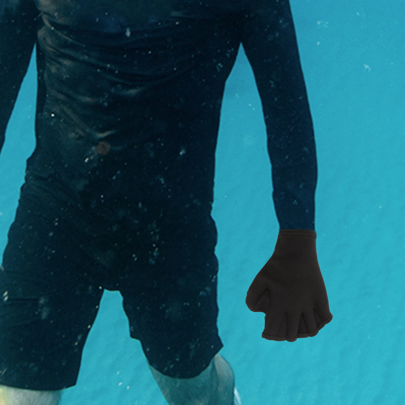 

Swim Webbed Gloves for Diving Sports Full Cover Protection Aqua Fitness Fingerless Anti Jellyfish Water Gloves